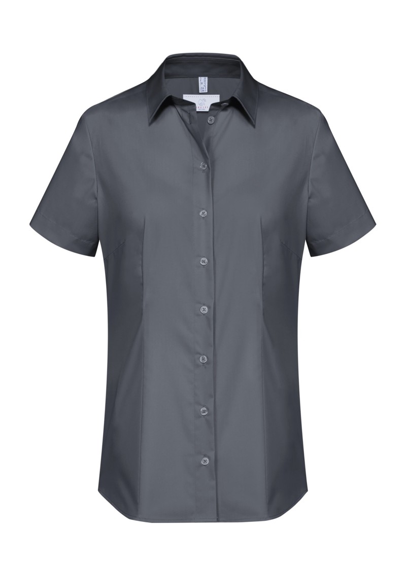 Stretch Damenbluse (anthrazit)