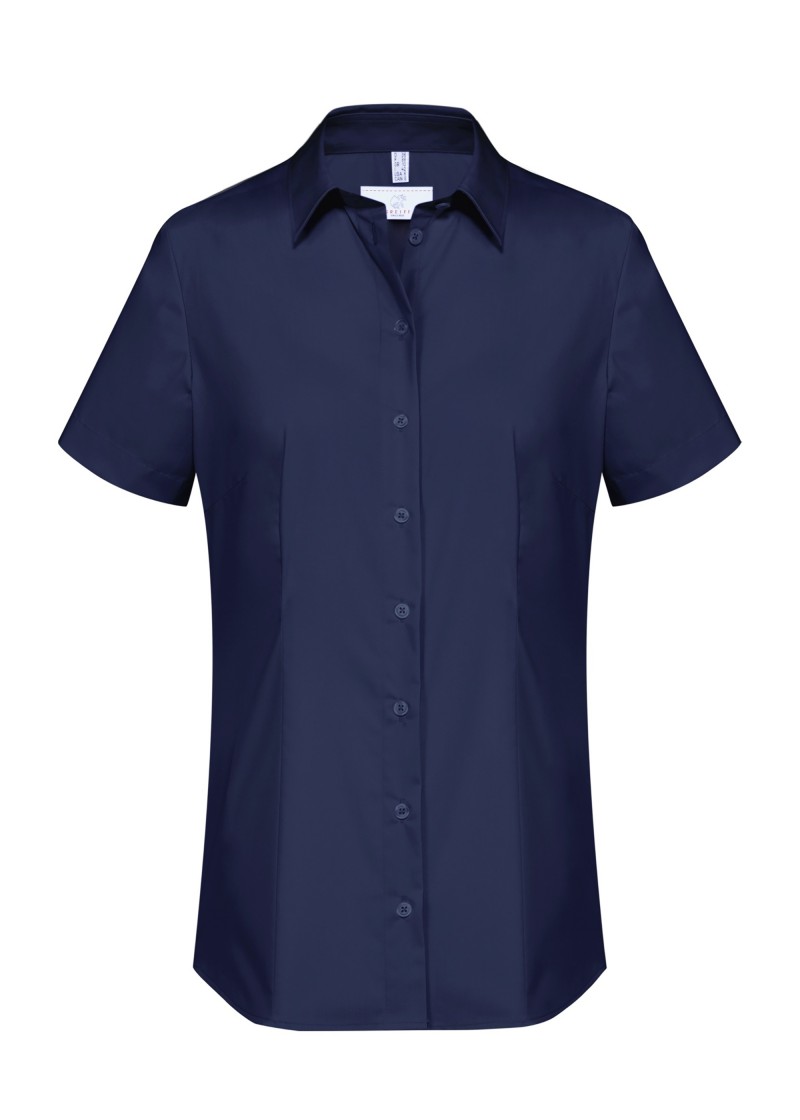 Stretch Damenbluse (marine)