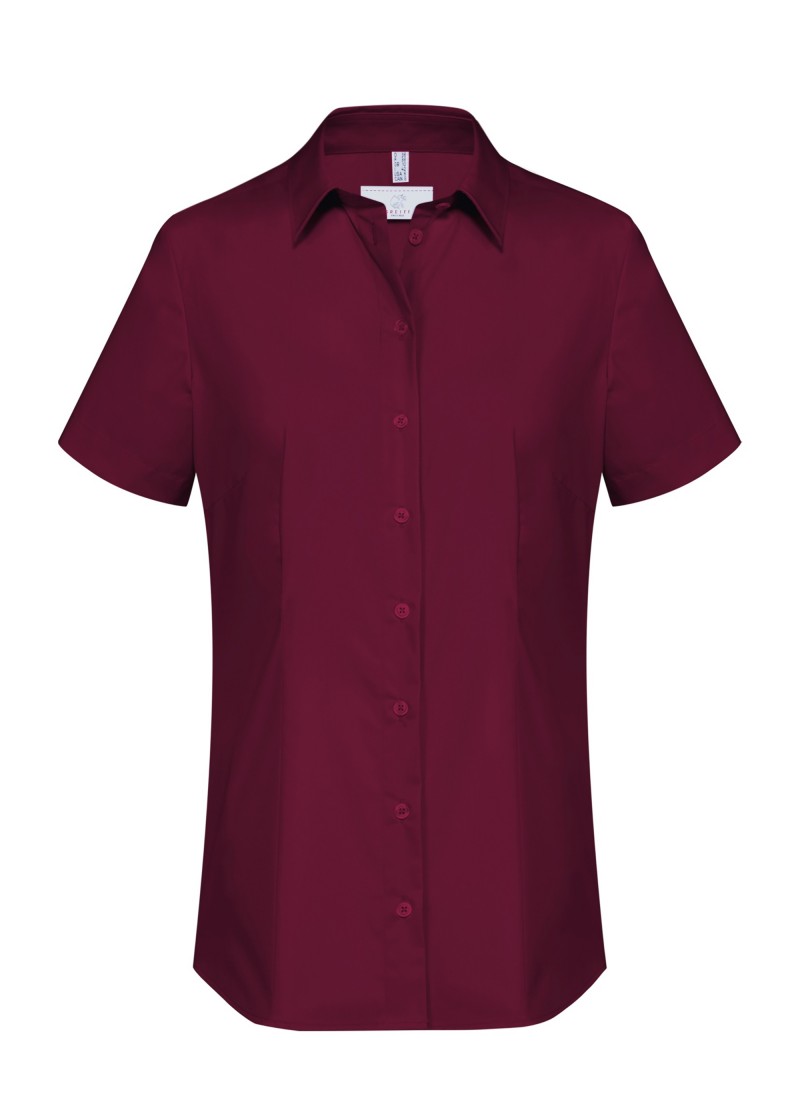 Stretch Damenbluse (bordeaux)