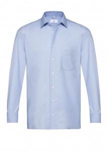 Herren-Hemd  /  Langarm  /  Hellblau