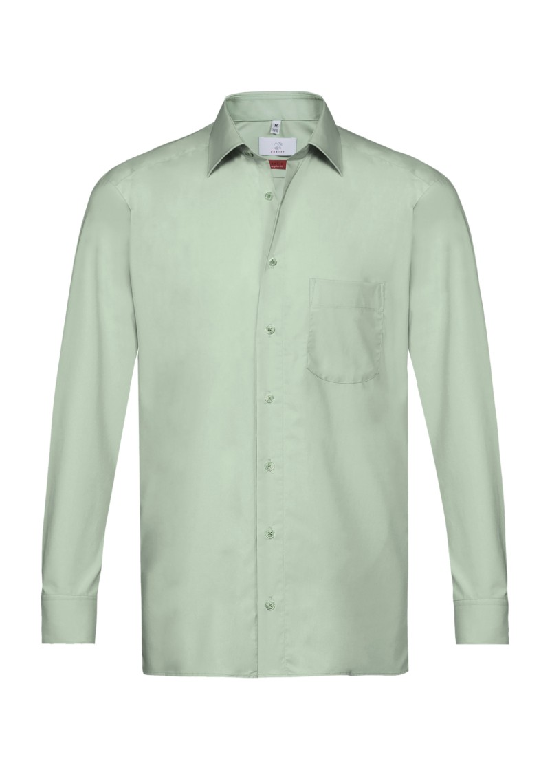 Herren-Hemd  /  Langarm  /  mint