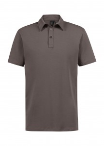 Herren Poloshirt in Taupe von Greiff vorne