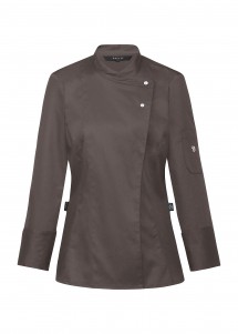 Damen-Kochjacke (Langarm) in taupe