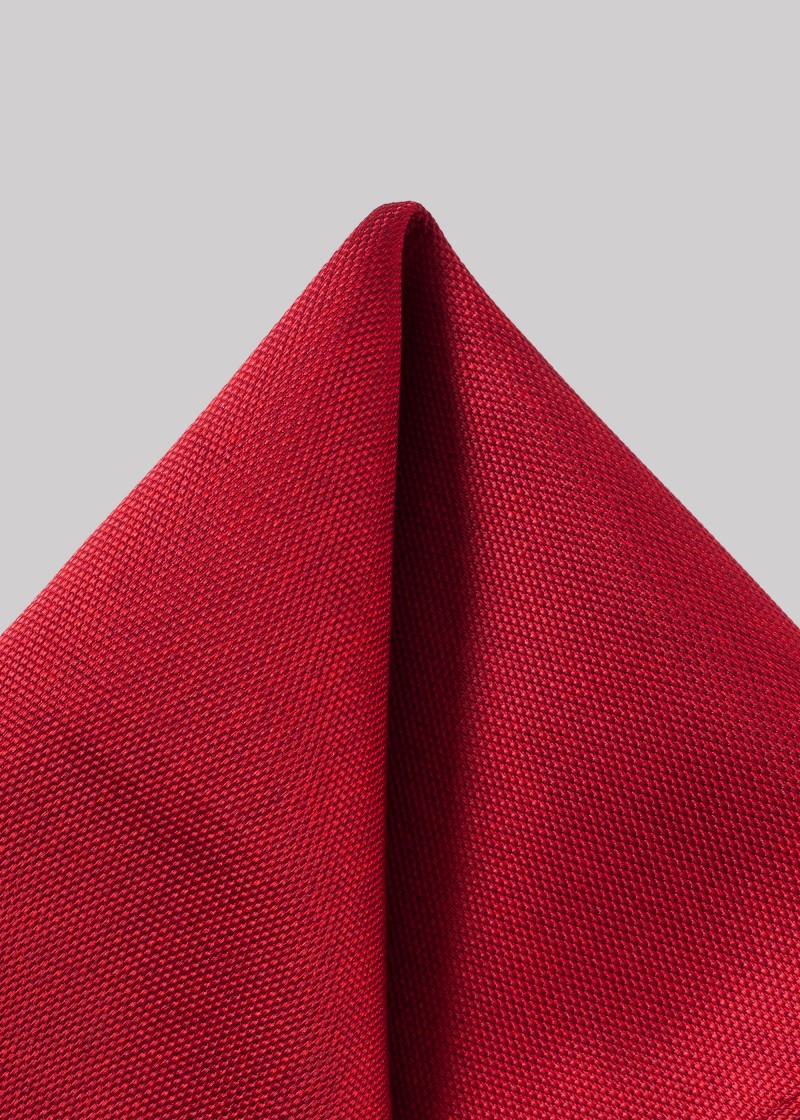 Rotes Einstecktuch mit fein gepunkteter Struktur