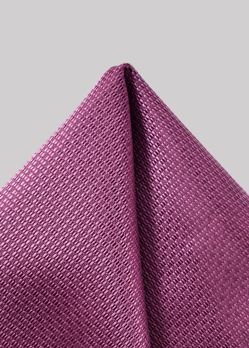 Pinkes Einstecktuch mit Panama-Webbindung