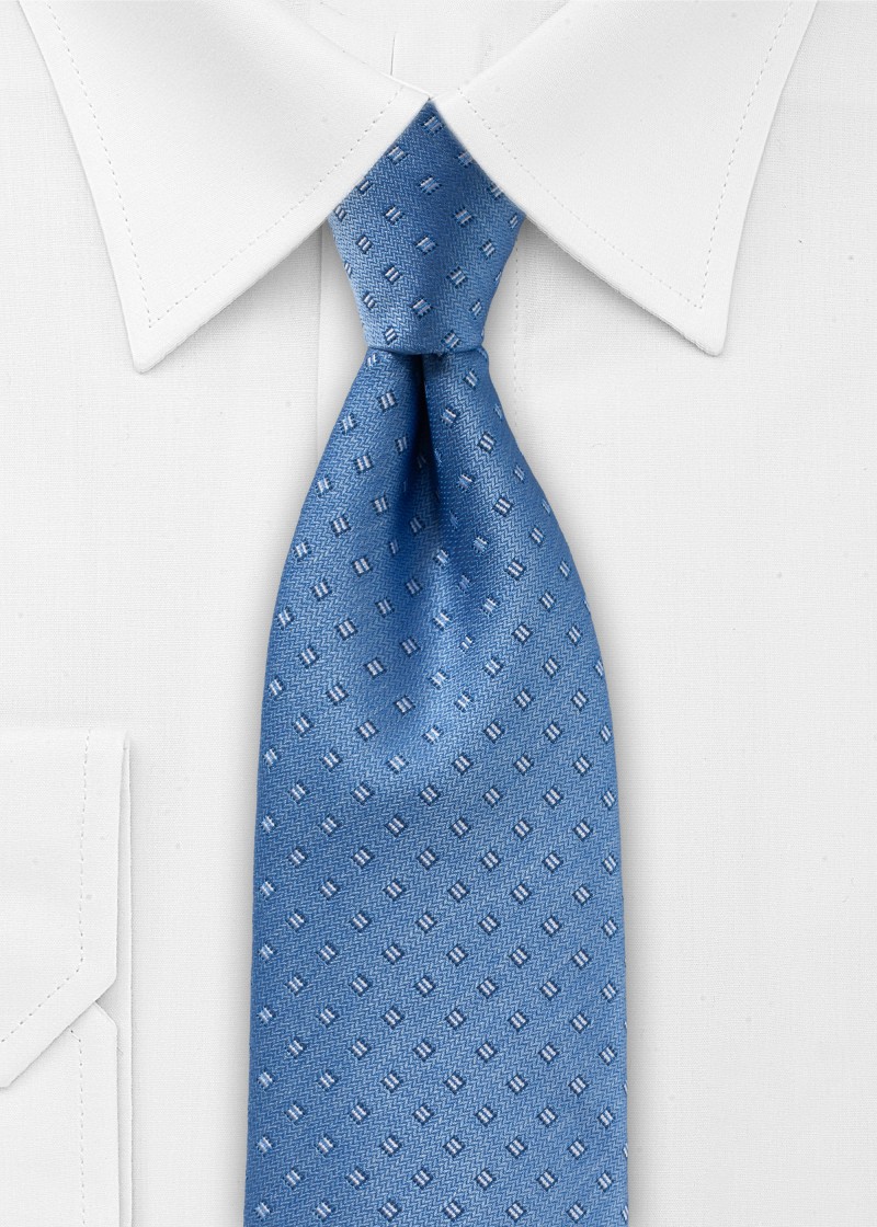 Krawatte in Hellblau mit feinem, eleganten Muster