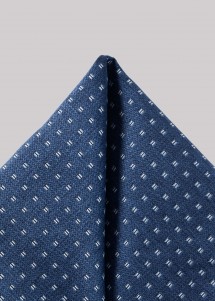 Einstecktuch in Jeansblau mit eleganten Muster