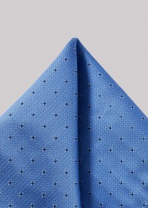 Einstecktuch aus Seide in Blau mit Muster Struktur