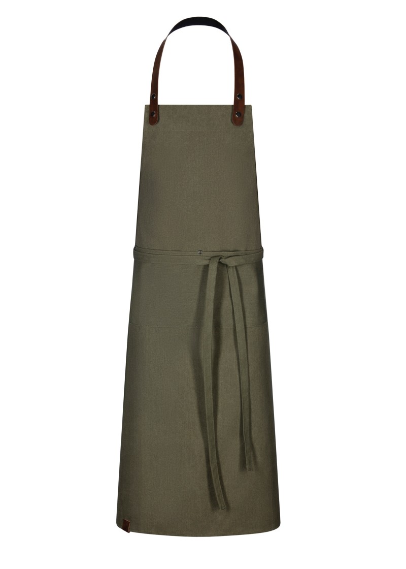 Twill-Latzschürze Unisex (Dark green)