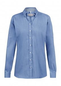 Damen-Bluse Regular Fit Hellblau von Greiff vorne