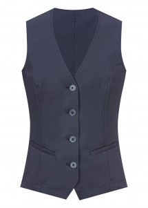 Damen-Weste in Marine aus recyceltem Material vorne