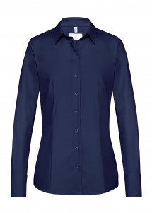 Langarm Damen Bluse in marine/Regular Fit