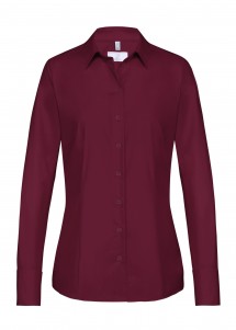 Langarm Damen Bluse in bordeaux /Regular Fit