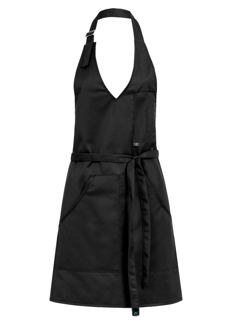 Damen Latzschürze  /  V-Ausschnitt und Tasche