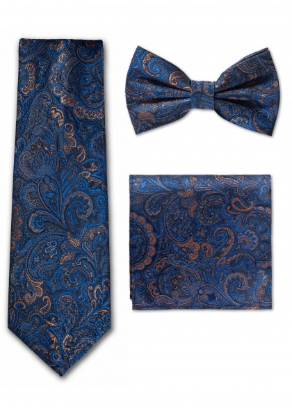 Krawatten-Fliegen-Set aus dem gleichen Stoff und Farbe