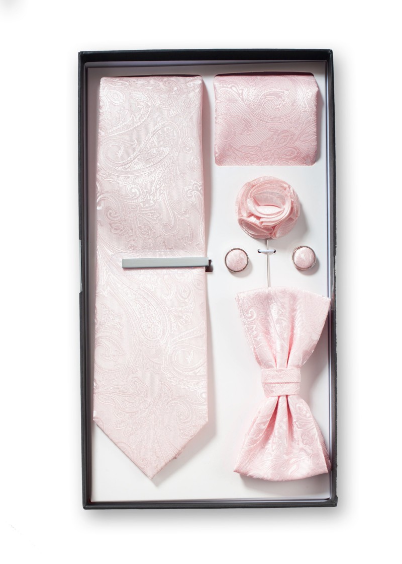 Geschenkbox Paisleymotiv blush-rosa mit
