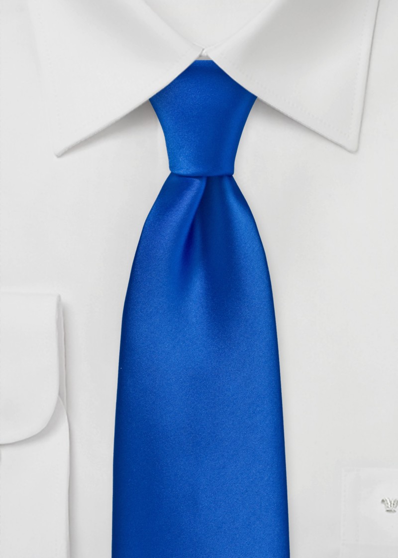 Kinder-Krawatte einfarbig royalblau