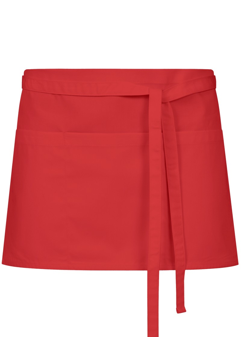 Roter Vorbinder mit Taschen