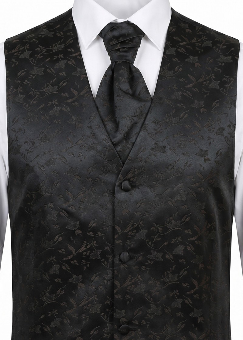 Westen-Set mit floralem Muster (Braun)