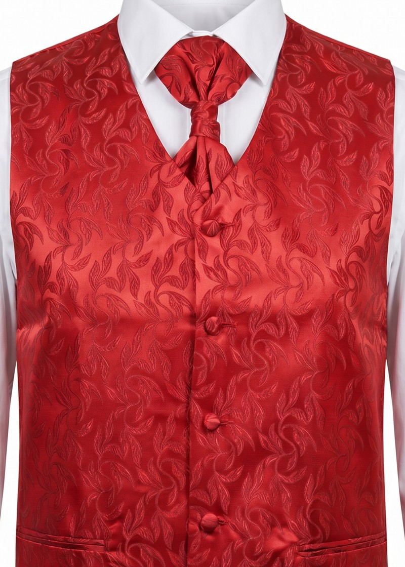 Westen Set floral gemustert Rot Lorenzo Guerni