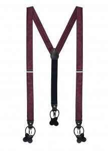 Hosenträger Paisley-Muster violett