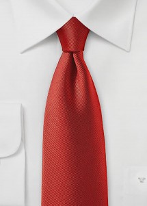 Businesskrawatte Luxus mittelrot griffig gerippt