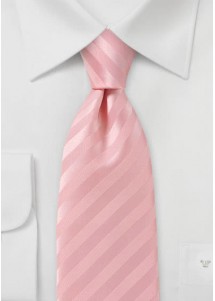 Streifen-Krawatte Rosa glänzend und matt