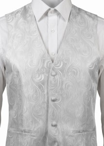 Hochzeitsweste mit ziseliertem Fond (Silber /