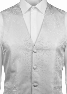 Hochzeitsweste mit Ornamenten Weiß Ashford