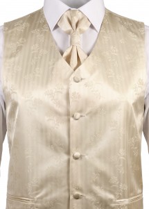 Hochzeitswesten-Set in Creme / Beige