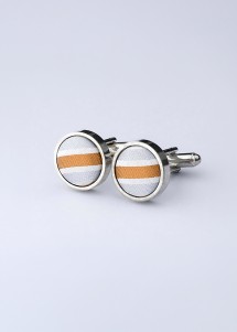 Schickes Manschettenknopf Paar mit Seide Inlay