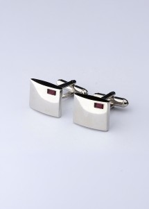 Elegante Manschettenknöpfe mit violetter Zirkoniaeinlage