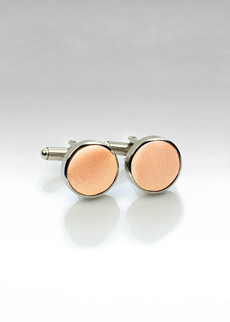 Cufflinks Stoff lachsfarben