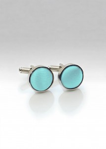 Manschetten-Knöpfe Stoff Aqua