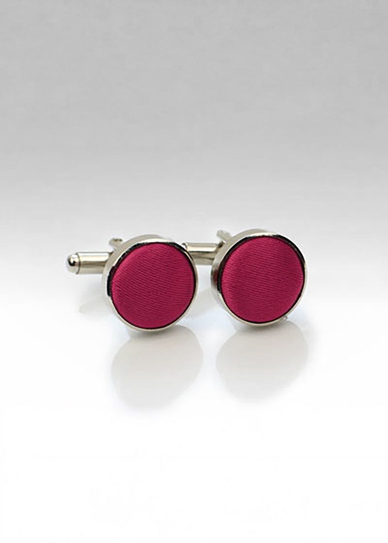 Cufflinks Stoff weinrot