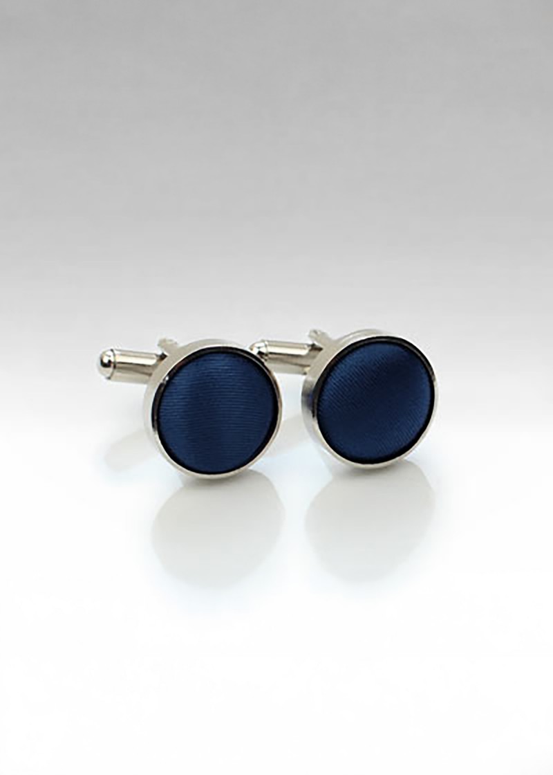 Manschetten-Knöpfe Stoff navy
