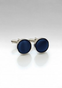 Manschetten-Knöpfe Stoff marineblau