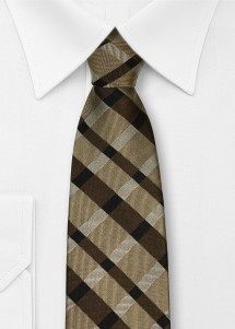 Businesskrawatte Sevenfold Karo-Design beige