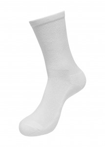 weiße Freizeitsocken mit geripptem Abschluss