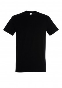 Schwarzes kurzarm T-Shirt Vorderansicht