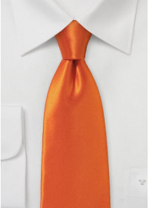 Kravatte italienische Seide orange monochrom elegant