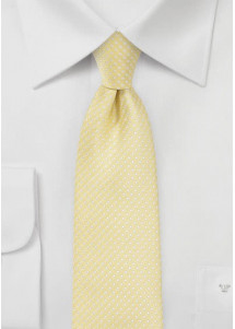 Krawatte zarte Punkte blassgelb