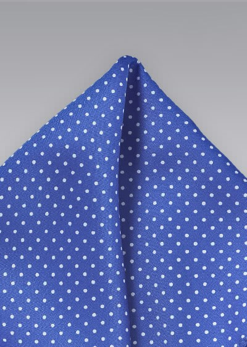 Ziertuch royalblau Pünktchen
