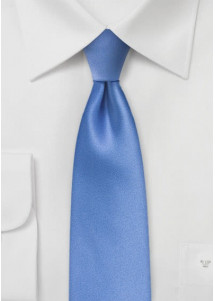 Krawatte monochrom royalblau schlank