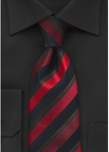 Stylische XXL-Krawatte schwarz rot elegant