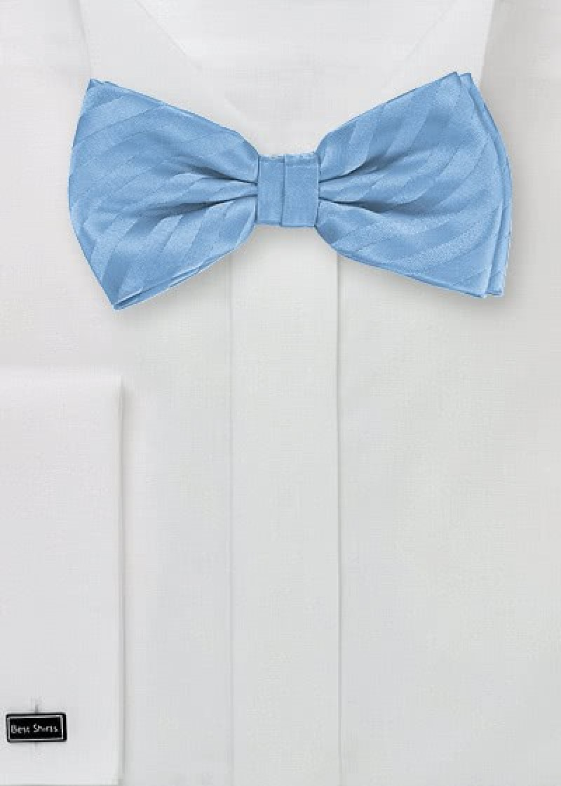 Schleife blassblau Streifenmuster