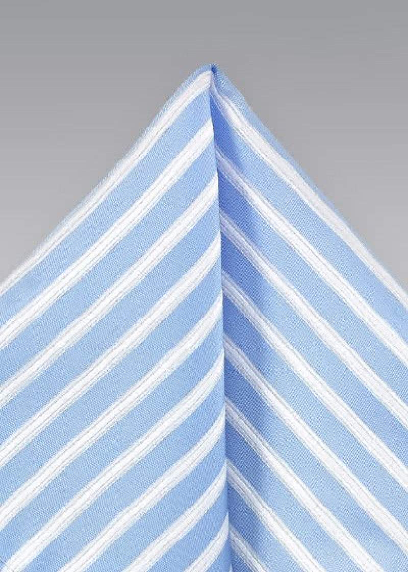 Einstecktuch taubenblau Linien