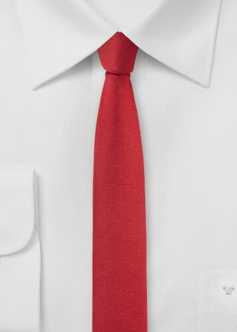 Krawatte extra schlank rot