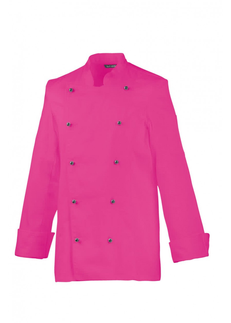 Damen-Kochjacke (langarm) in Hot Pink