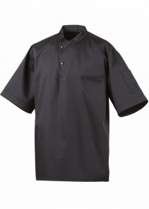 Dynamisches Unisex Kochhemd - Schwarz